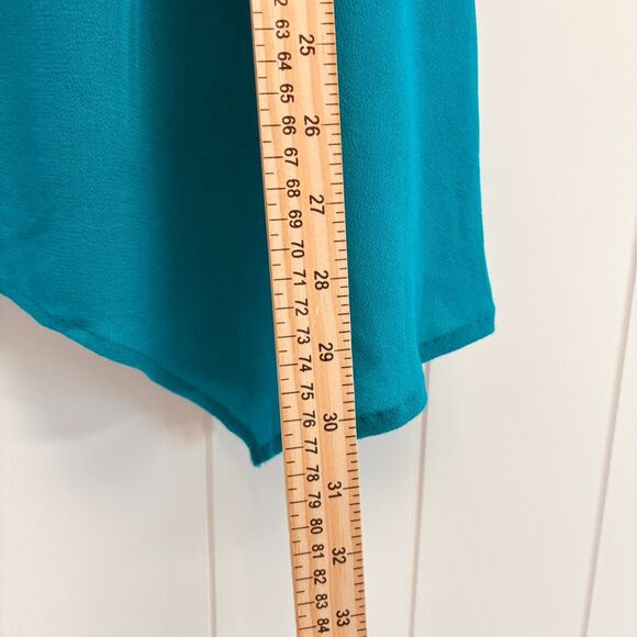 THML Sleeveless Blouse Women Size XS Teal Boho Embroidered Indie Beachy Vacation - Picture 7 of 7